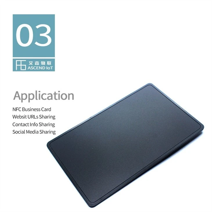 Black Matte Metal NFC Business Card